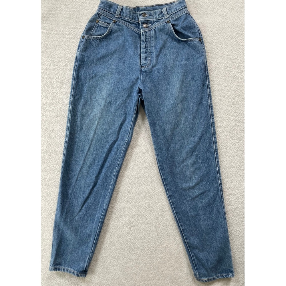 80s USA Levi's Womens 9 Jeans Blue High‎ Waisted V Yoke Tapered Button Fly Mom